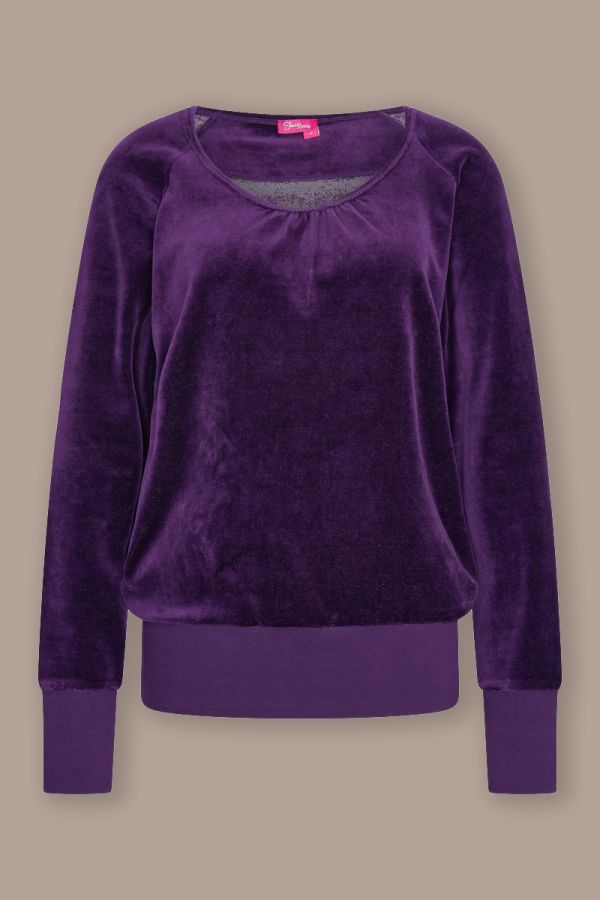 Raglan Sweater Velvet Purple