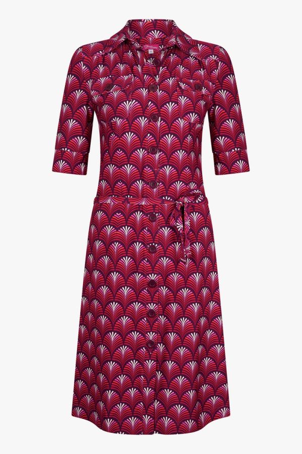 Dress Betsy Feather Aubergine