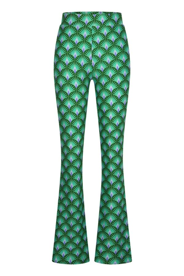 Flared Pants Palm Green