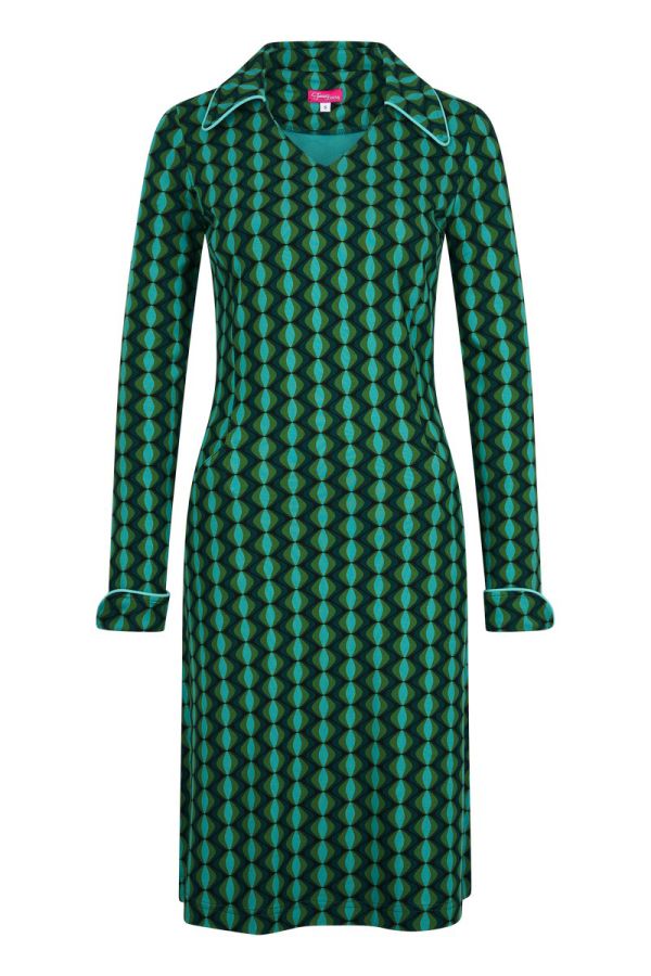 Dress Titia Geo Mod Green